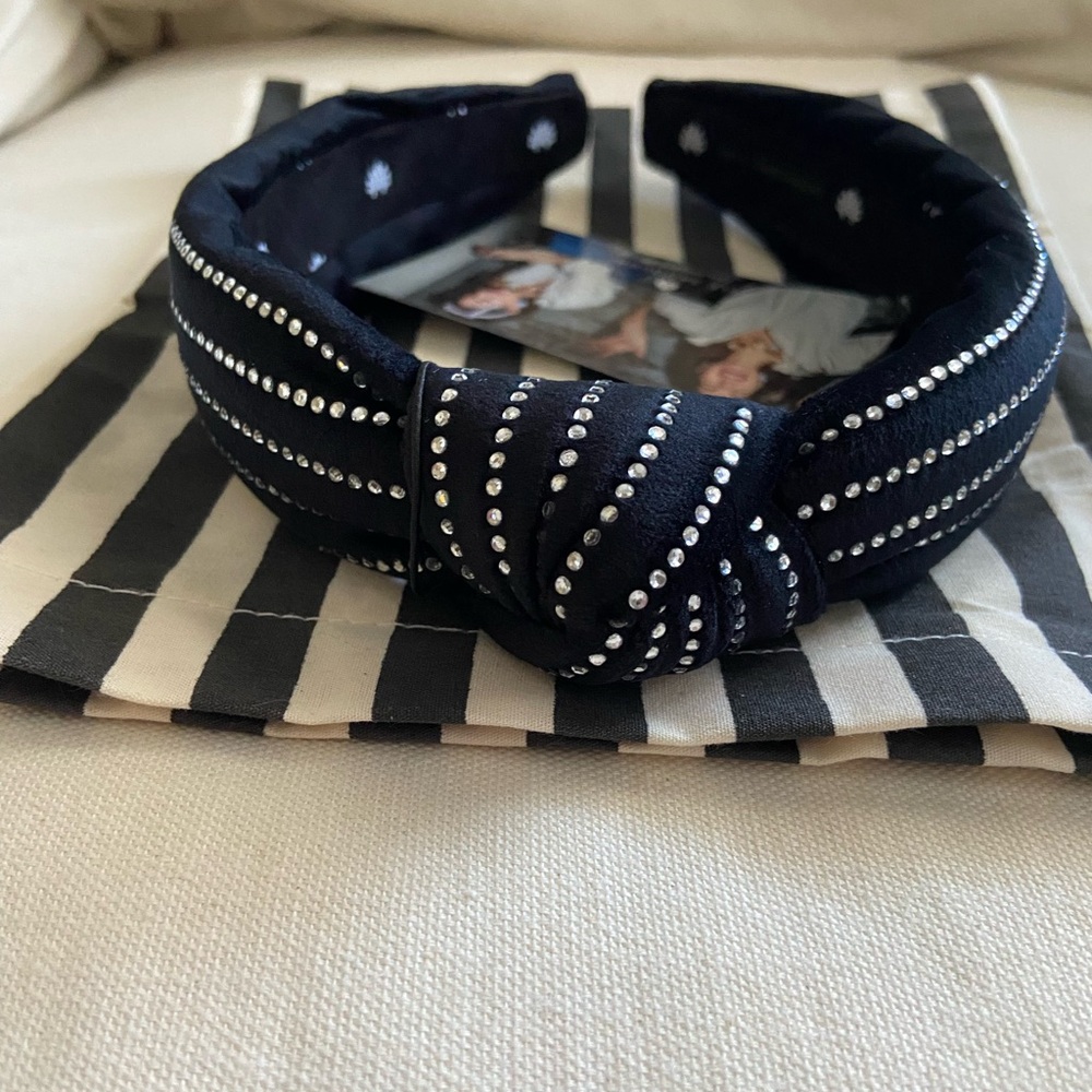 Lele Sadoughi Velvet Jeweled Headband